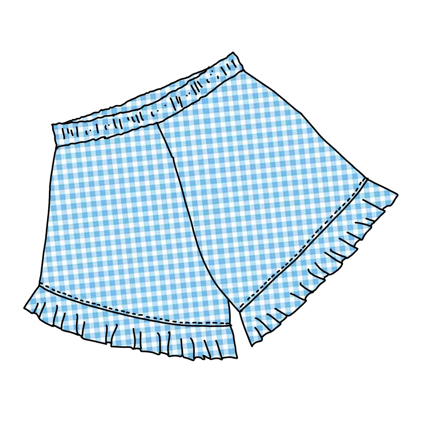 Gingham school shorts