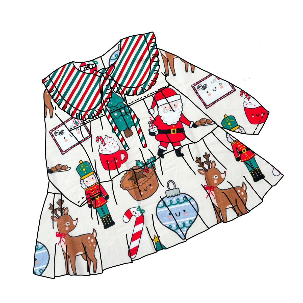 Christmas fabric slot (clash make in both prints)