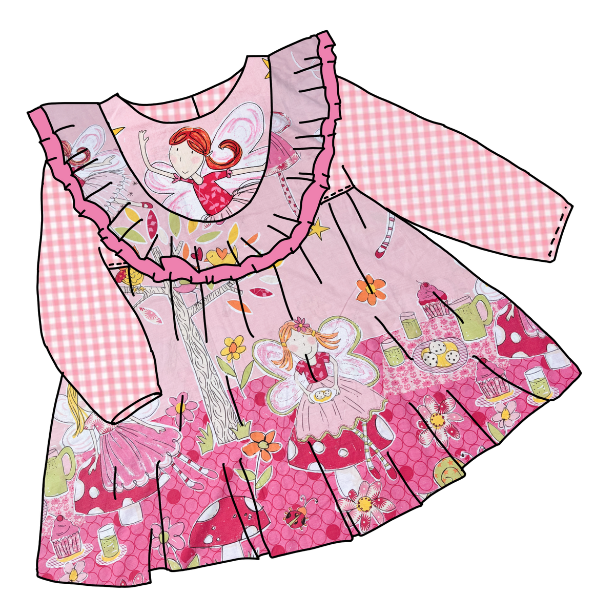 WILLOW DRESS fabric slot (up to 5-6 years only)