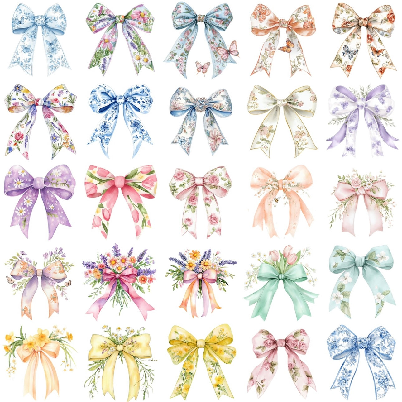 Floral bows (25 options)