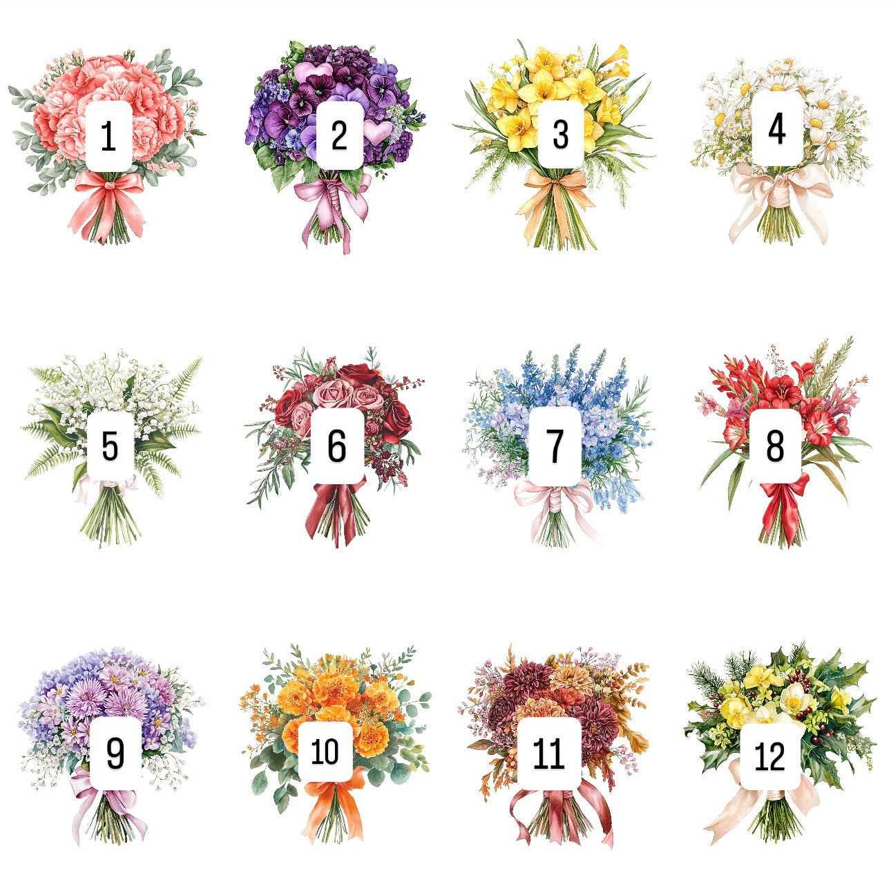 Birth flowers (12 options)