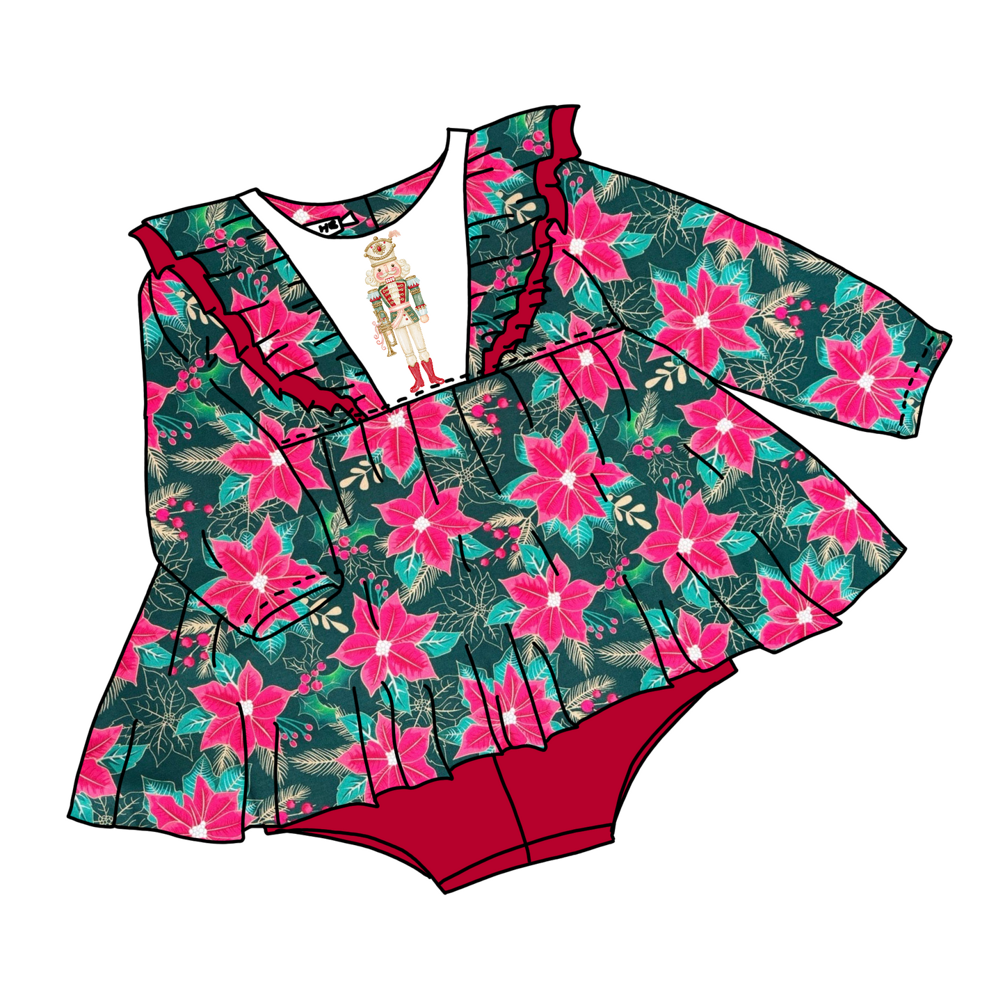 Green & gold poinsettia (available September 6th)