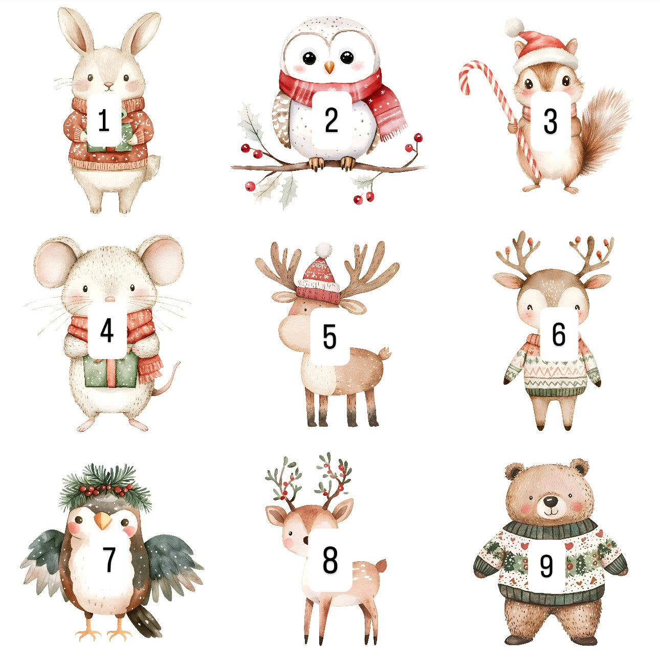 Winter animals (12 options)