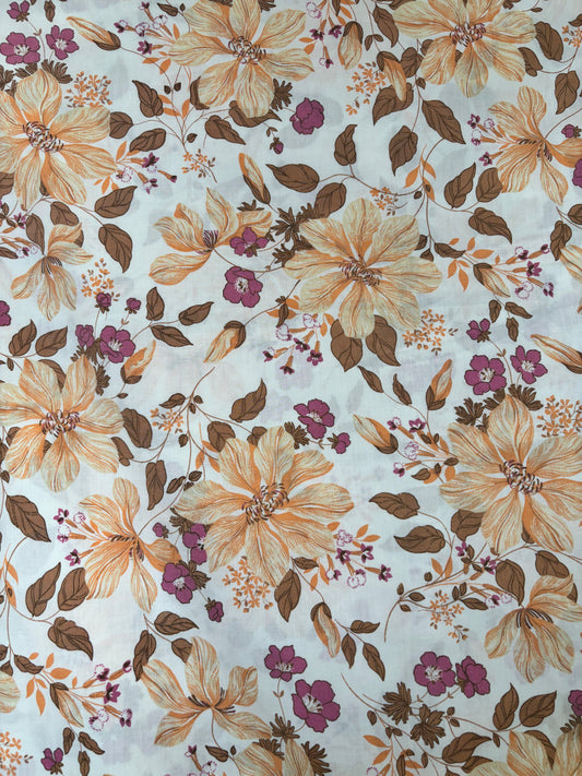 Pink and gold floral