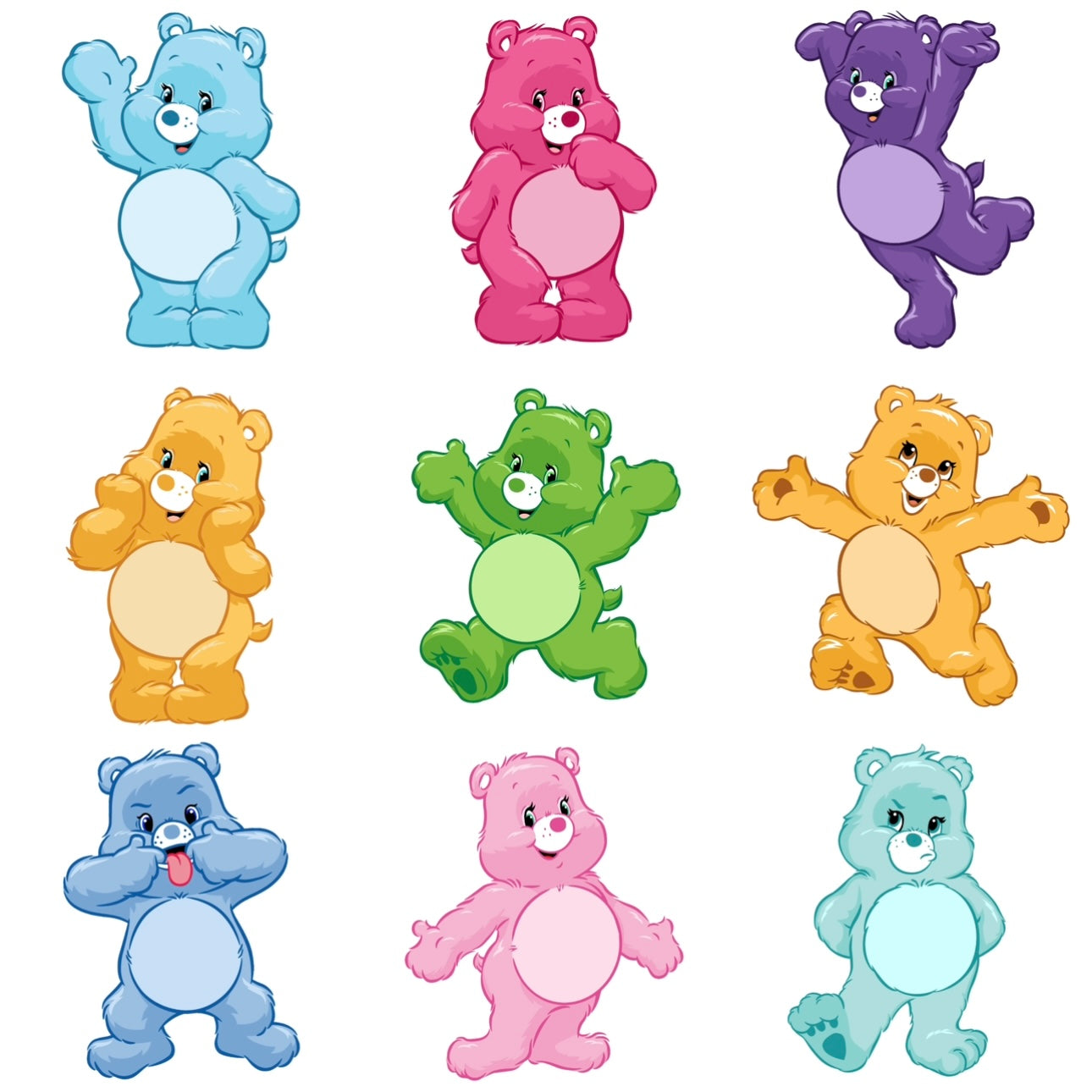 Rainbow bears (9 options)
