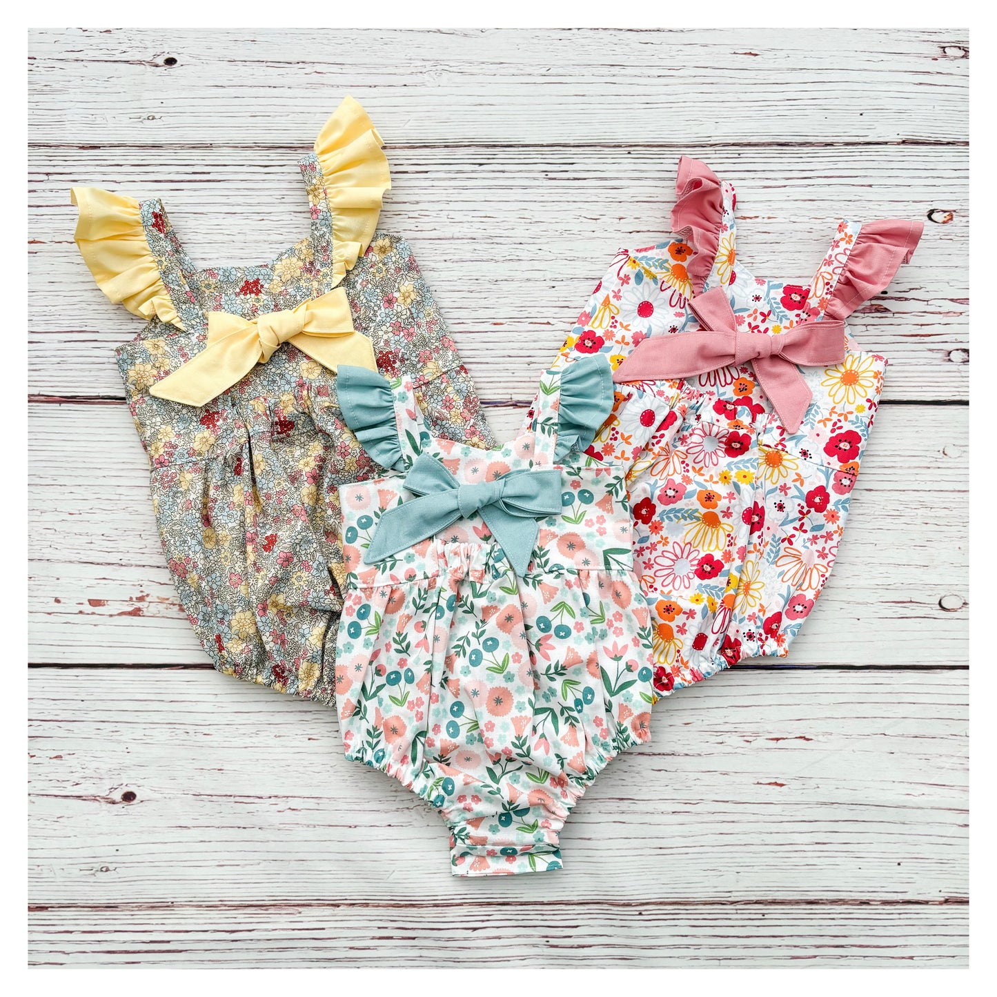 SURPRISE Summer Bow Back Romper MADE TO ORDER