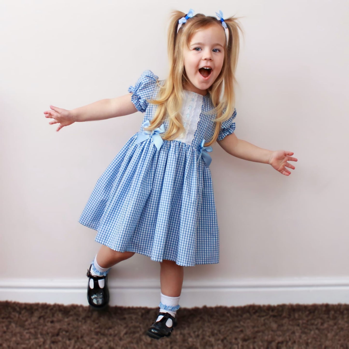 Anglaise trim school dress