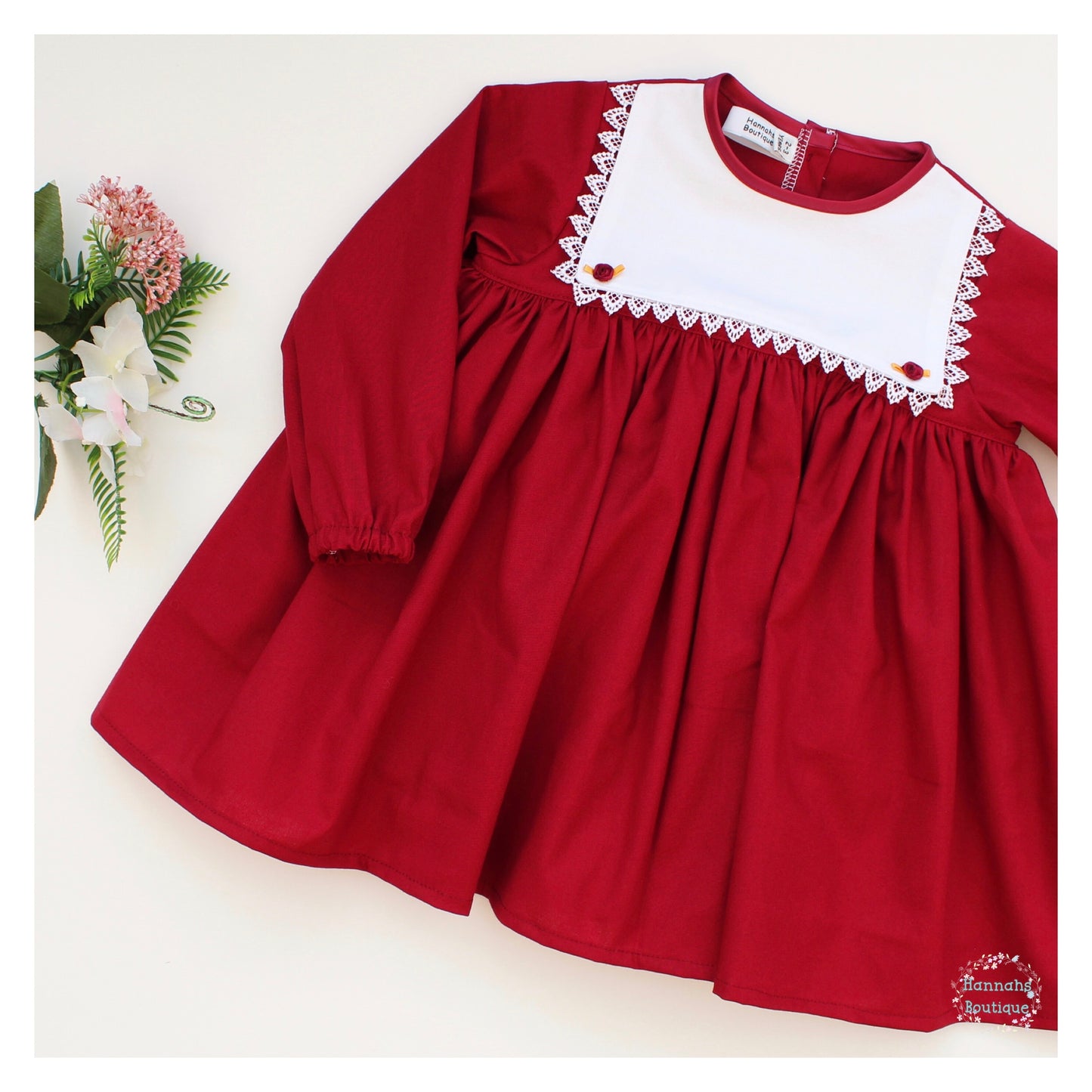Guipure Collar Twirly Dress/Two Piece (34 colours) MADE TO ORDER
