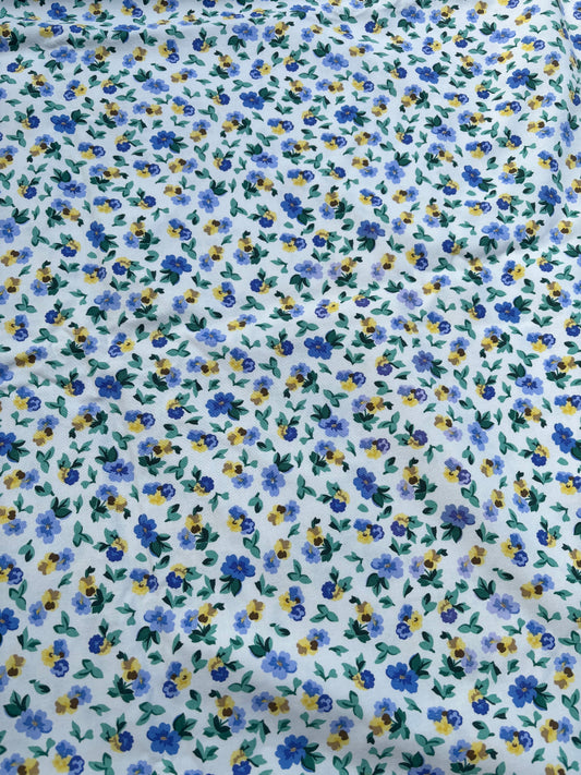 Blue and yellow floral