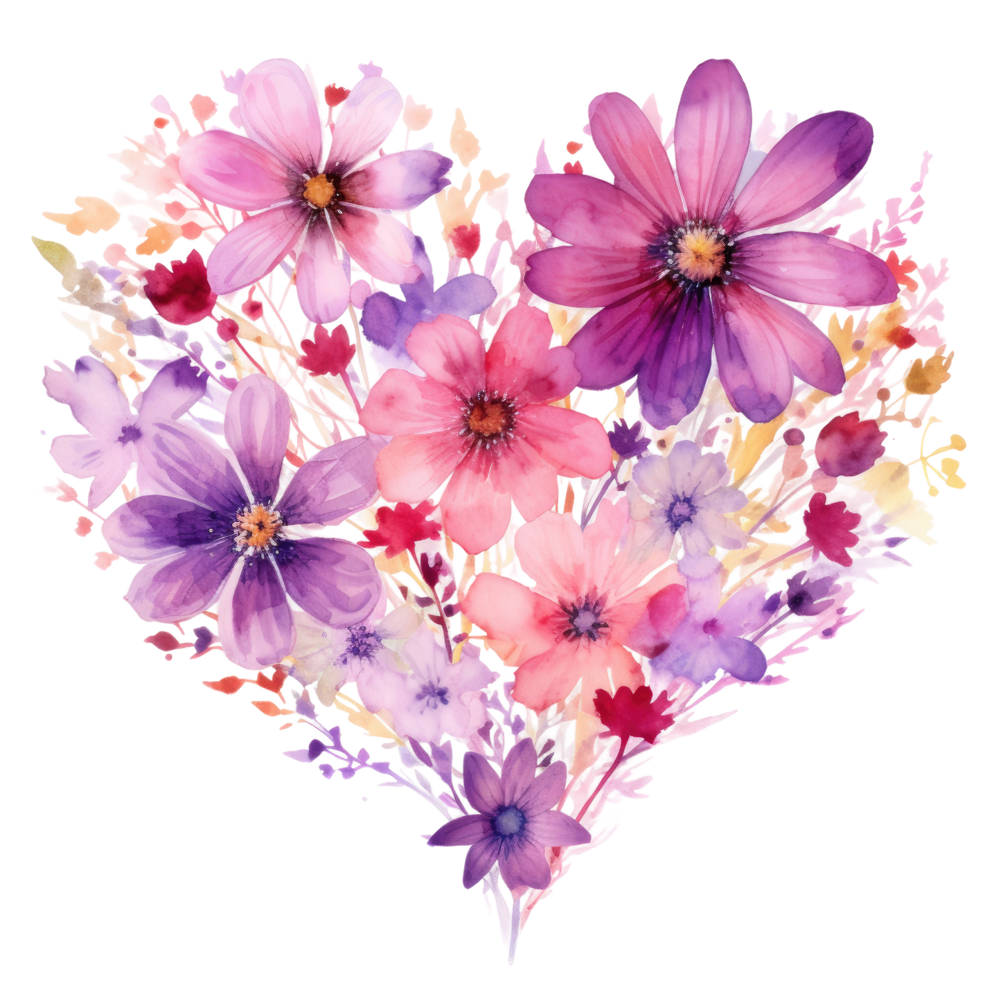 Floral hearts (9 options)