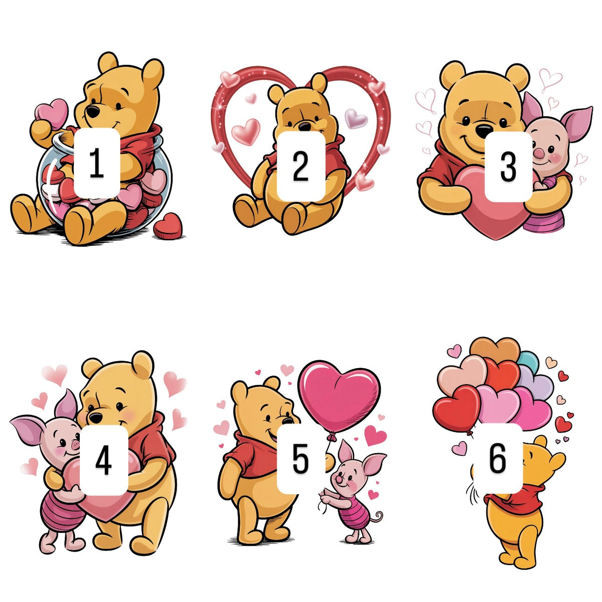 Valentines characters 2 (6 options)
