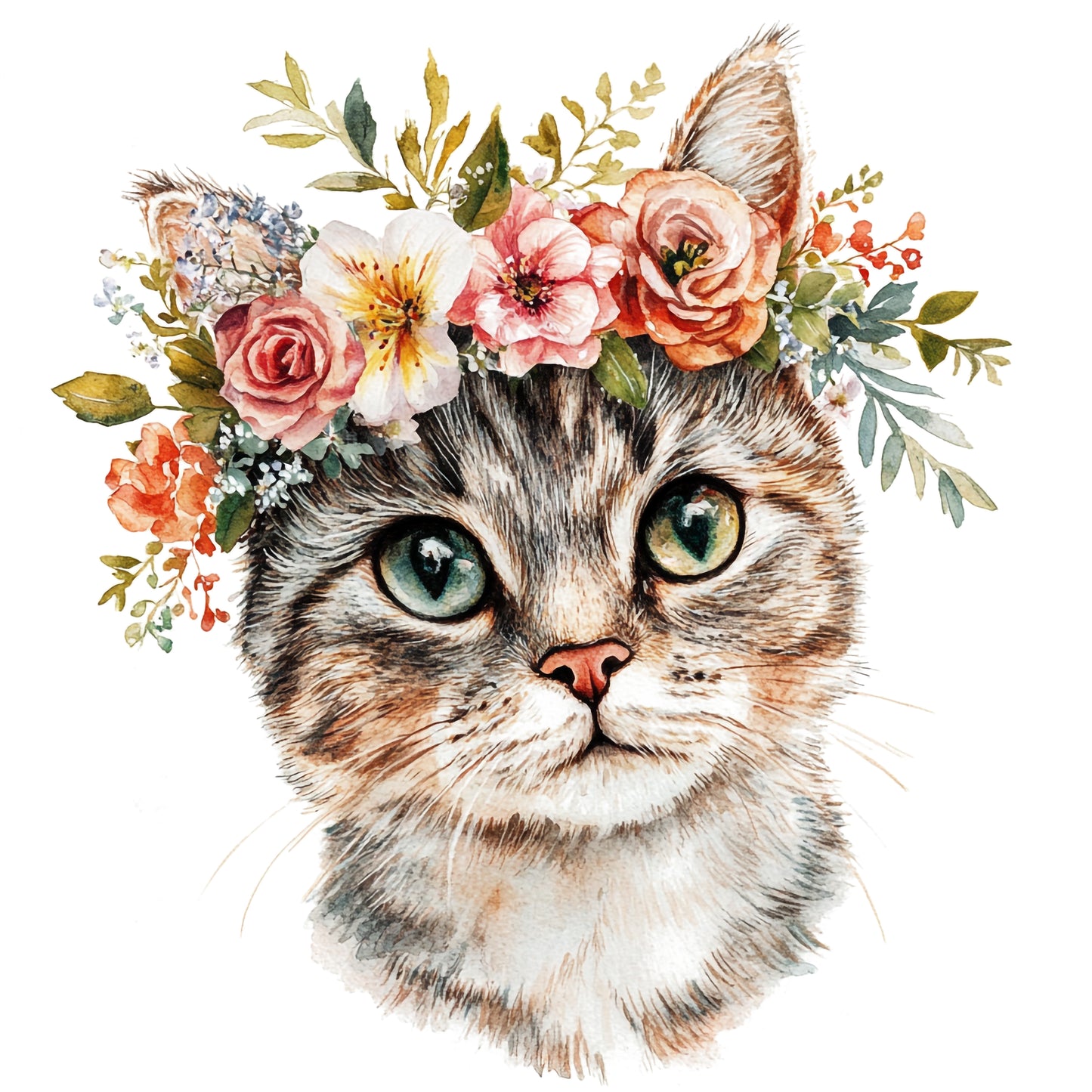 Floral cats (7 options)