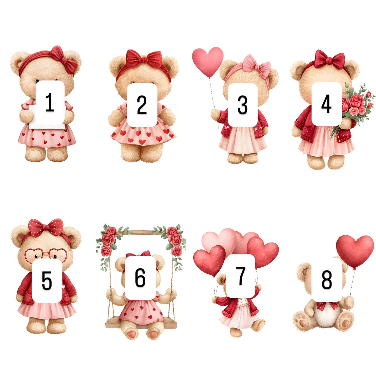 Valentines bears (8 options)