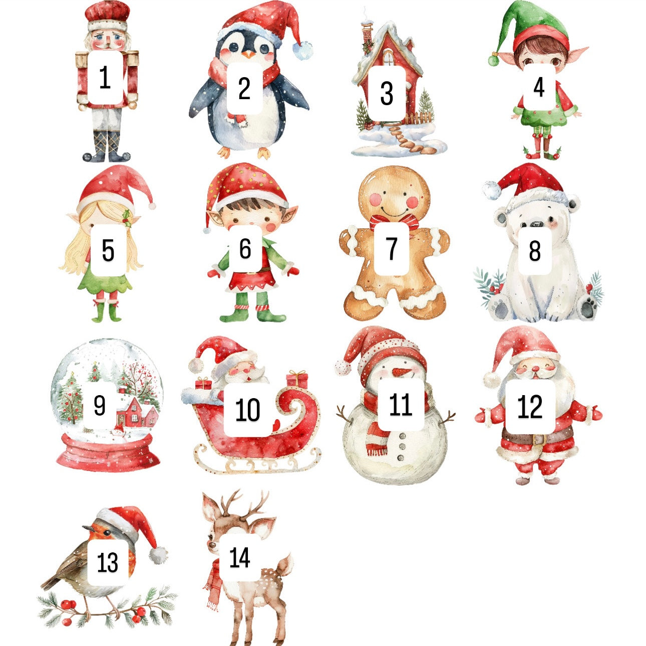 Christmas characters (14 options)