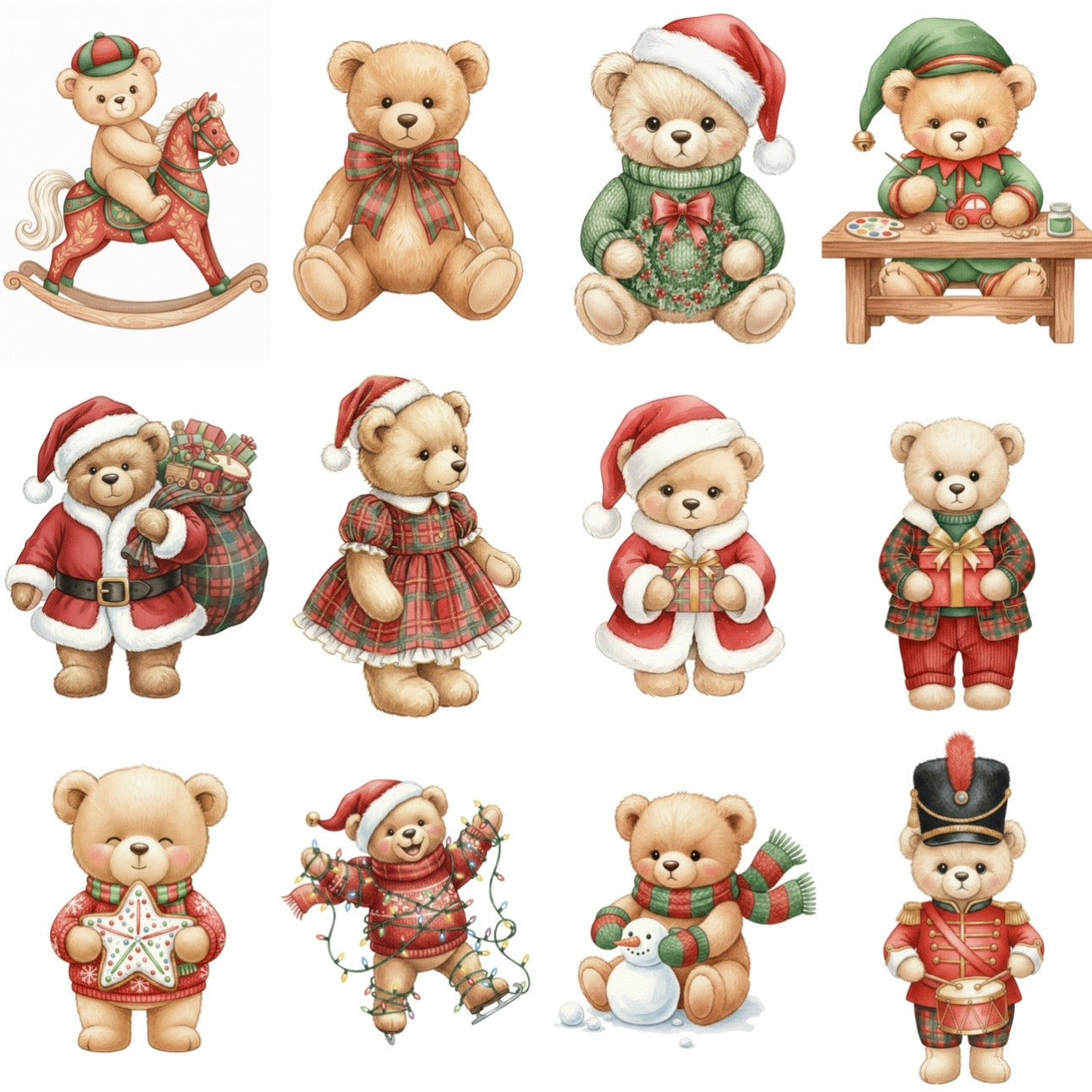 Christmas bears (12 options)