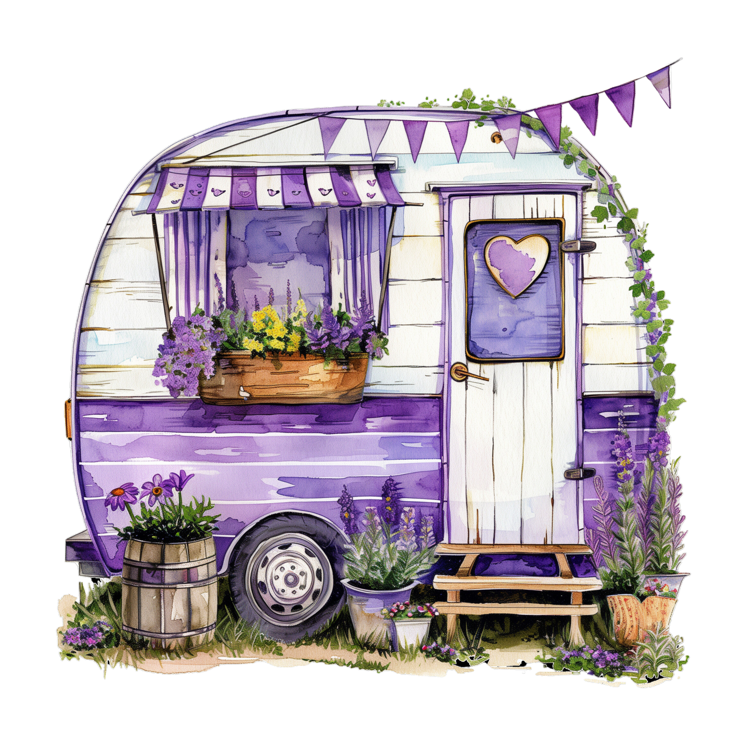 Pastel Camper Vans (9 options)