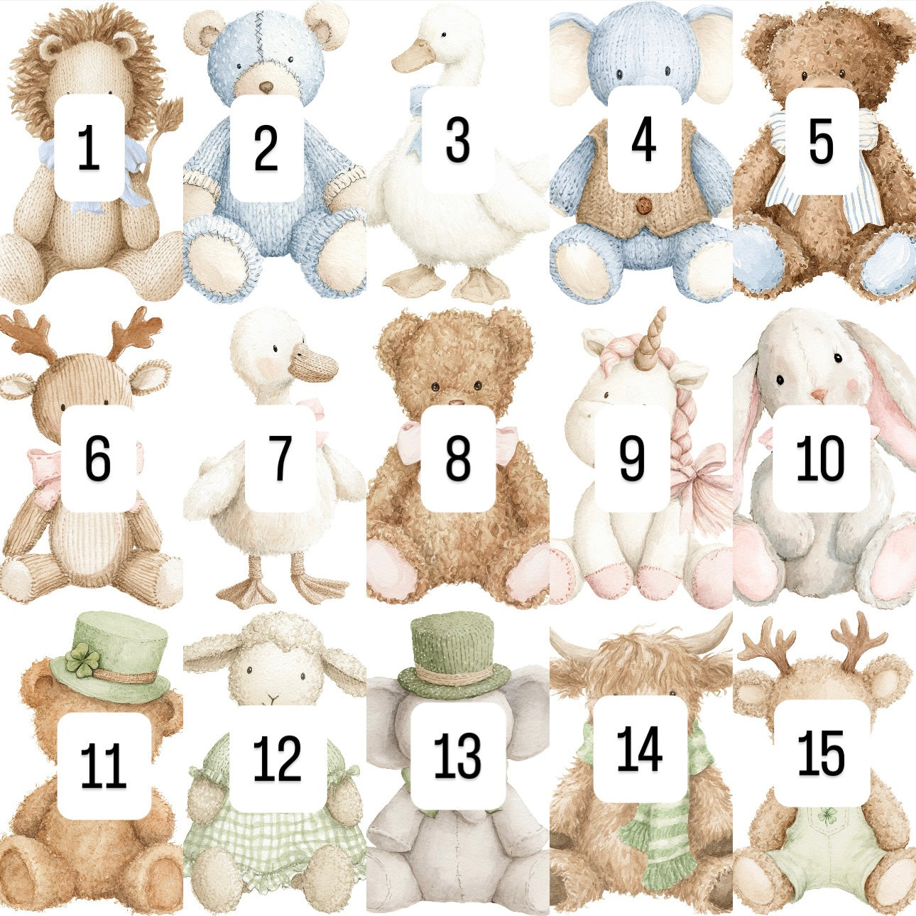 Neutral animals (15 options)