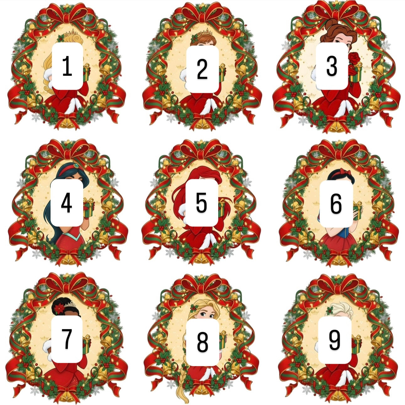 Christmas princesses (9 options)