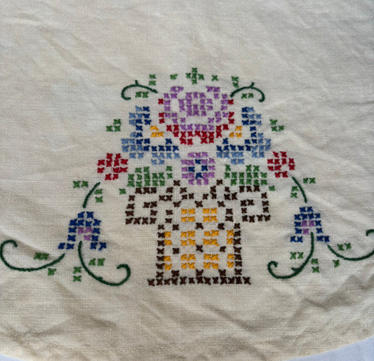 Vintage embroidery add-on