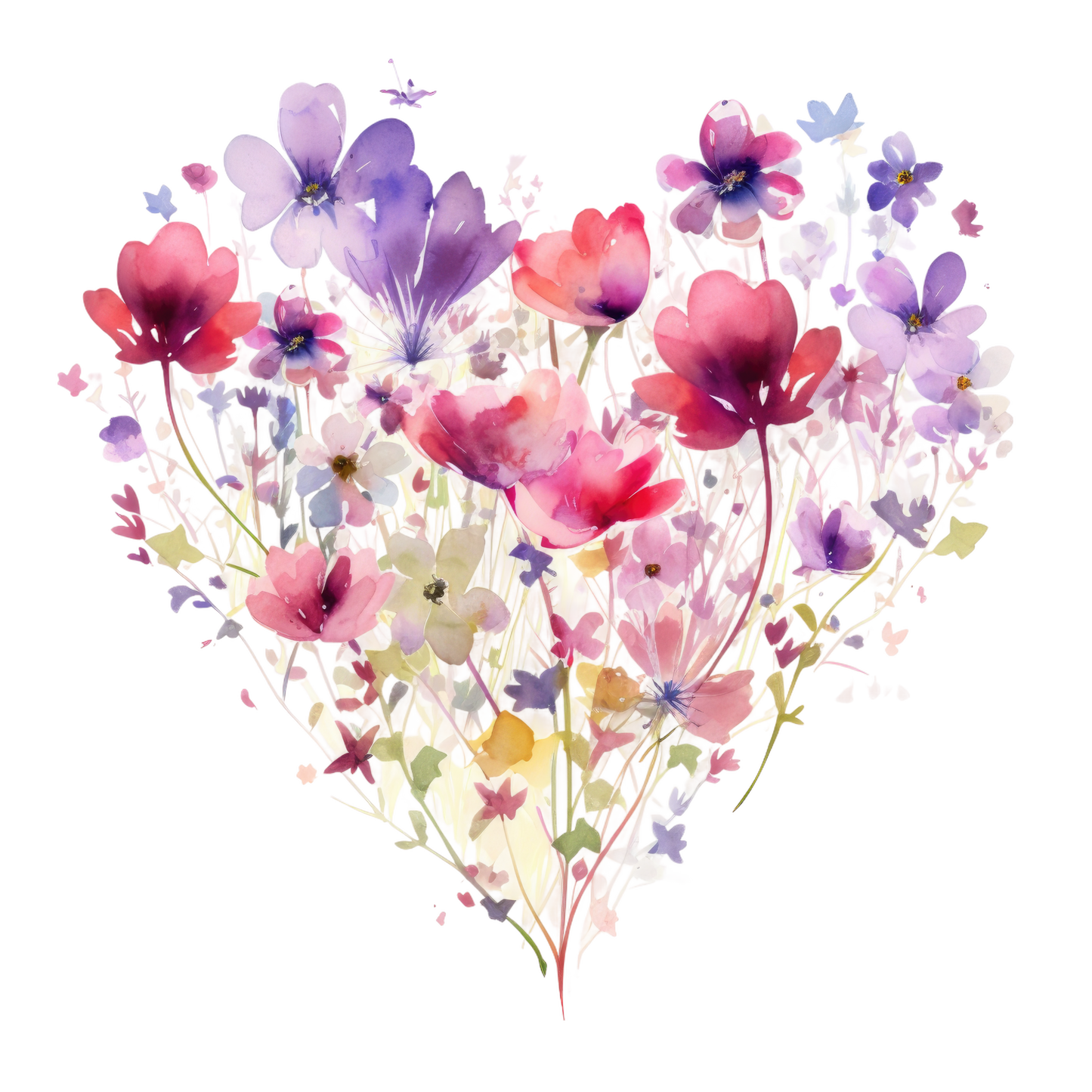Floral hearts (9 options)