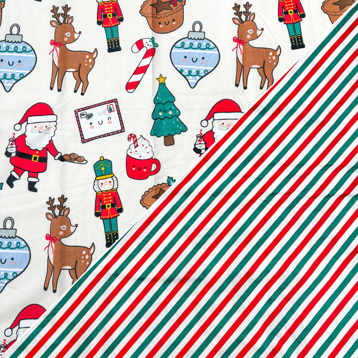 Christmas fabric slot (clash make in both prints)