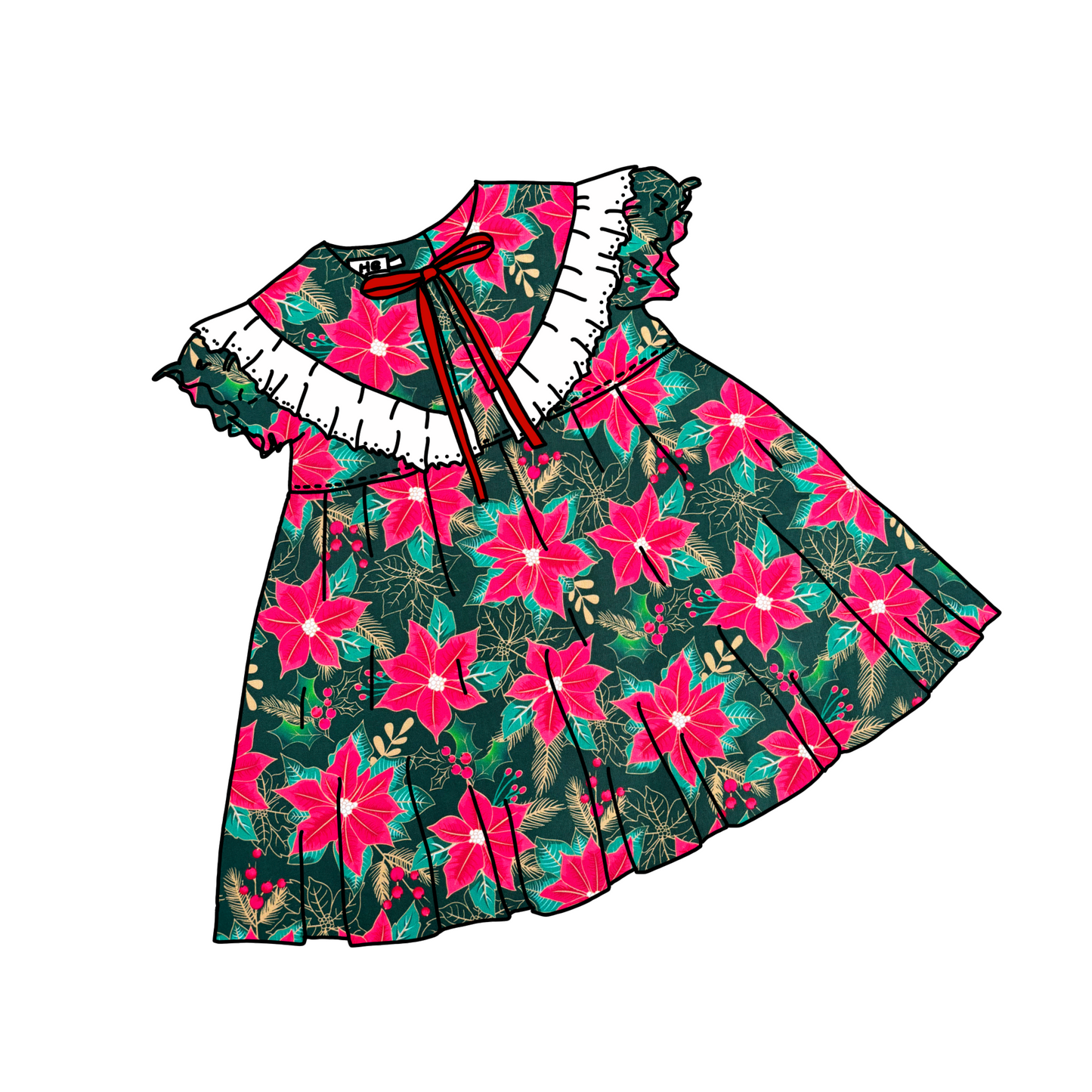 Green & gold poinsettia (available September 6th)