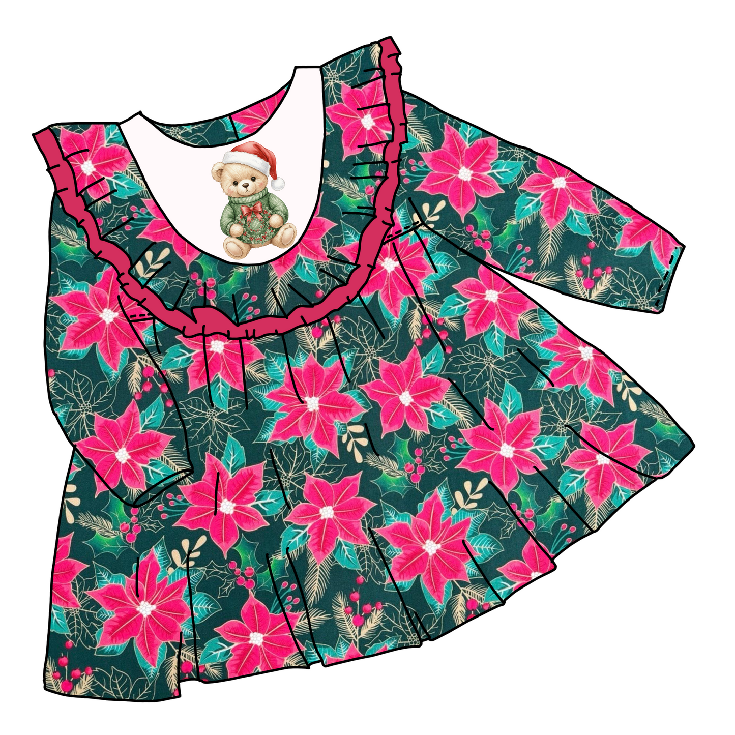 Green & gold poinsettia (available September 6th)