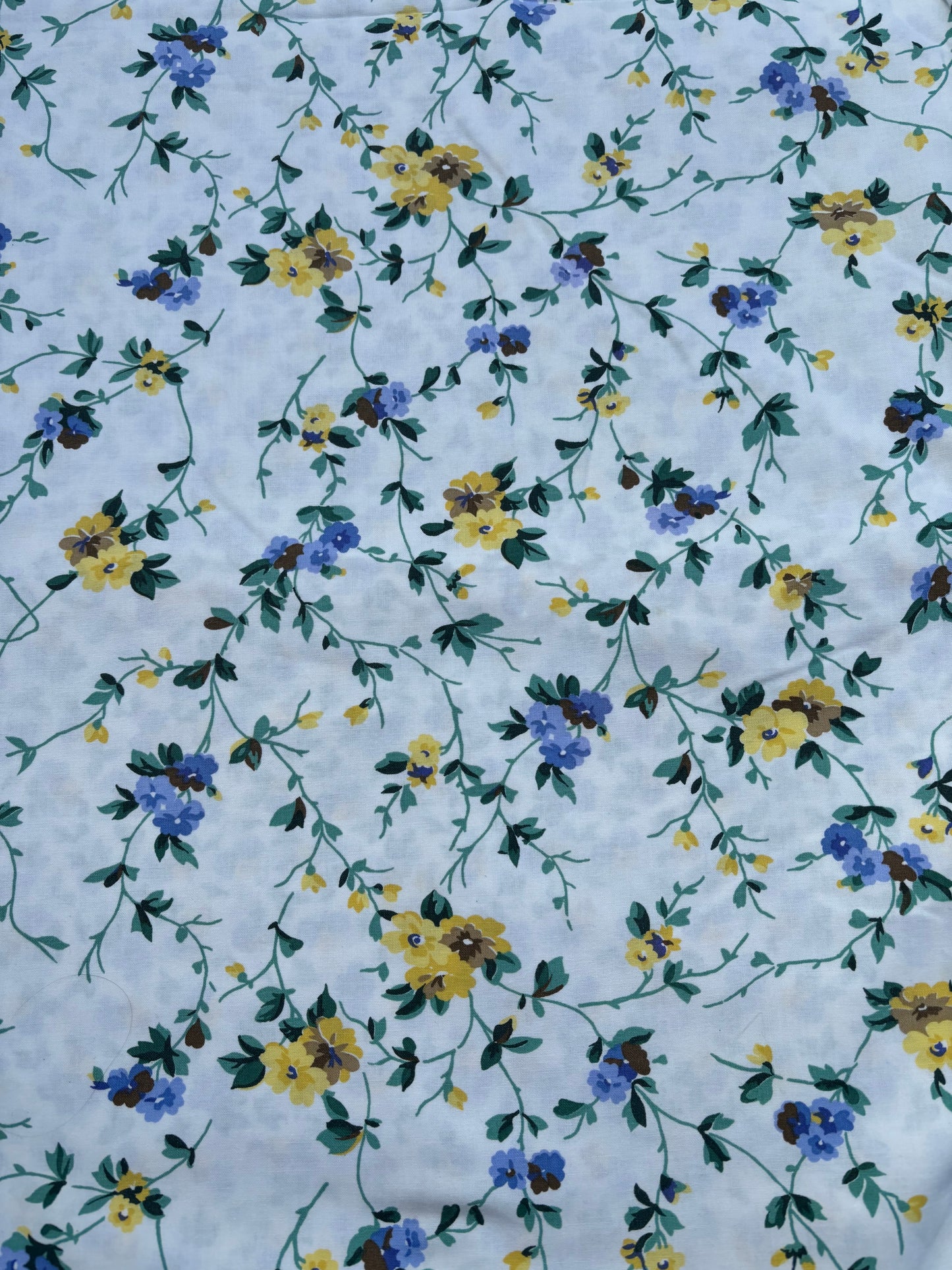 Blue and yellow floral