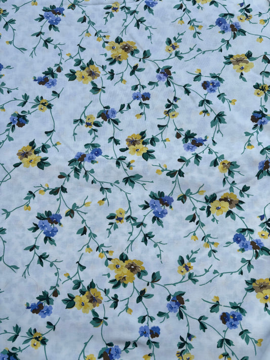 Blue and yellow floral