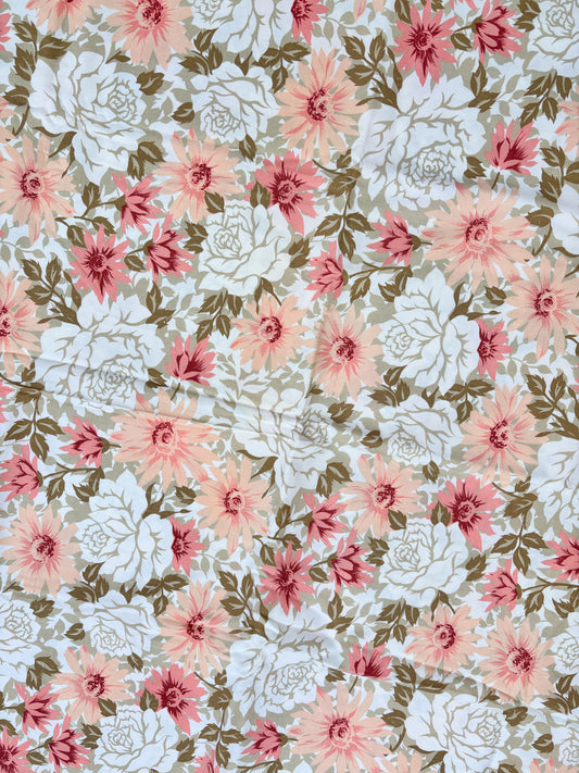 Peach & green floral