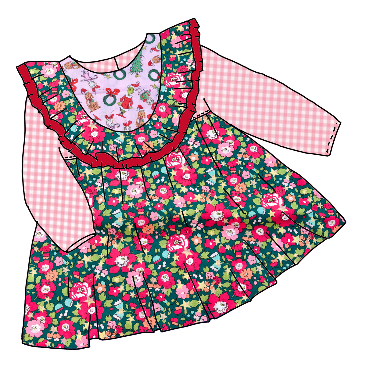 Christmas clash - up to 3-4 years only, no jumpsuits or tiers (8-9 week turnaround)
