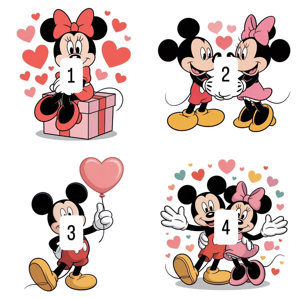 Valentines characters 1 (4 options)