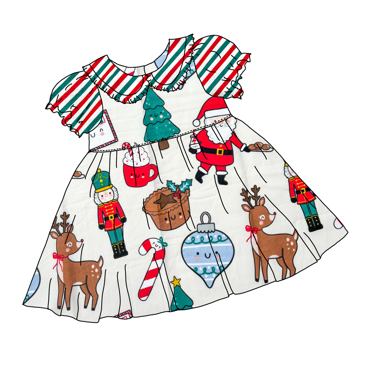 Christmas fabric slot (clash make in both prints)