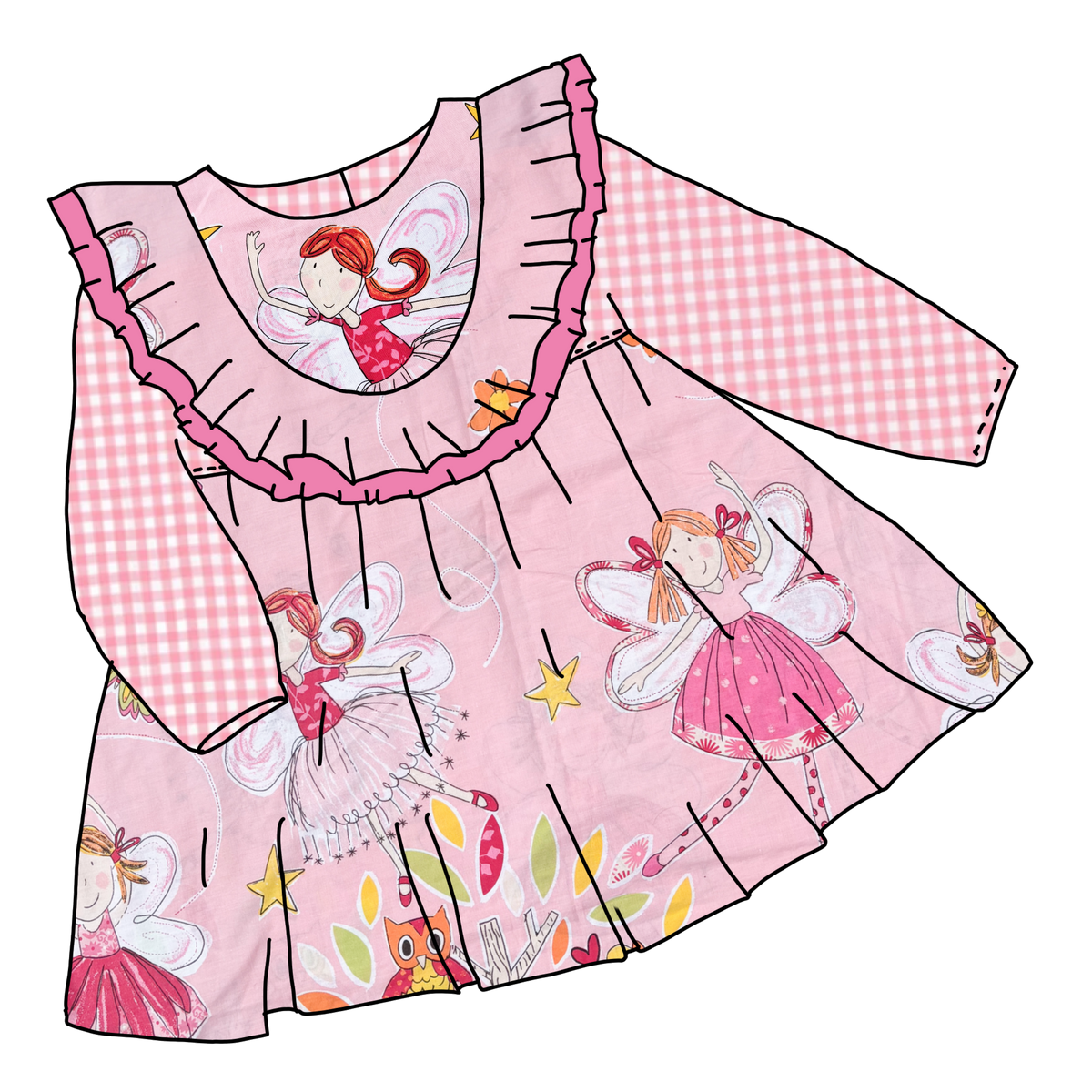 WILLOW DRESS fabric slot (up to 5-6 years only)