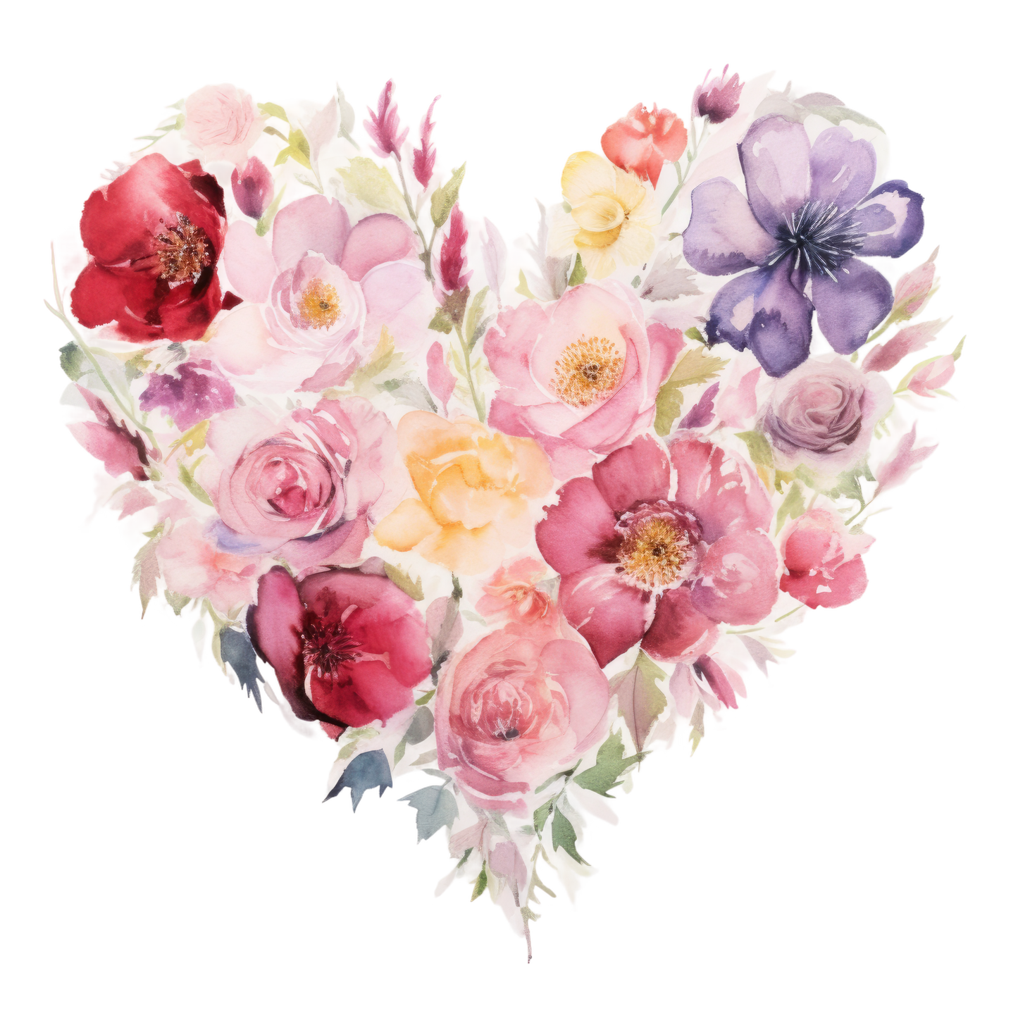 Floral hearts (9 options)