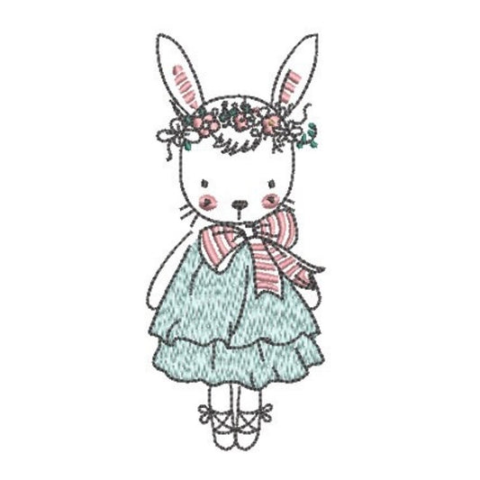 Flower crown bunny