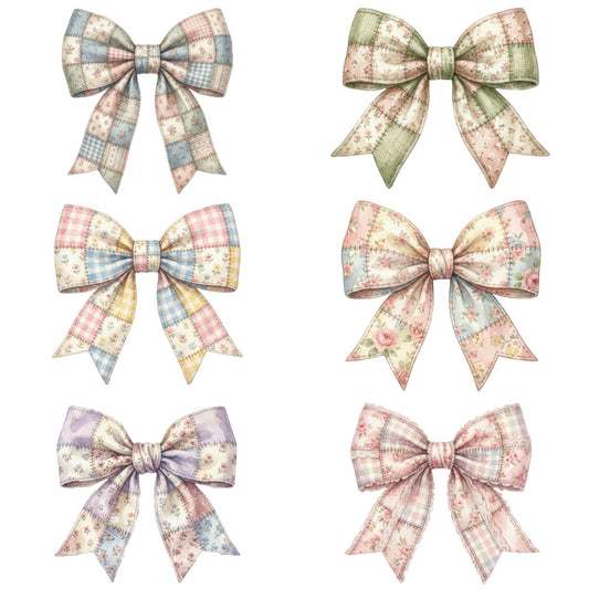 Patchwork bows (6 options)
