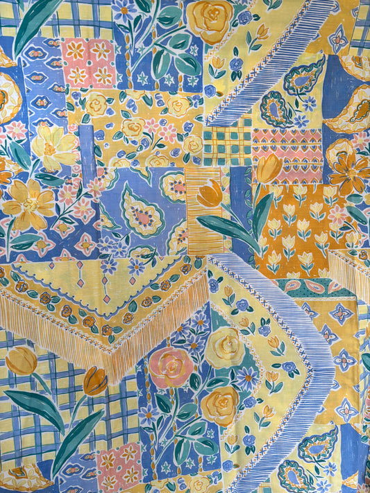 Blue & yellow floral