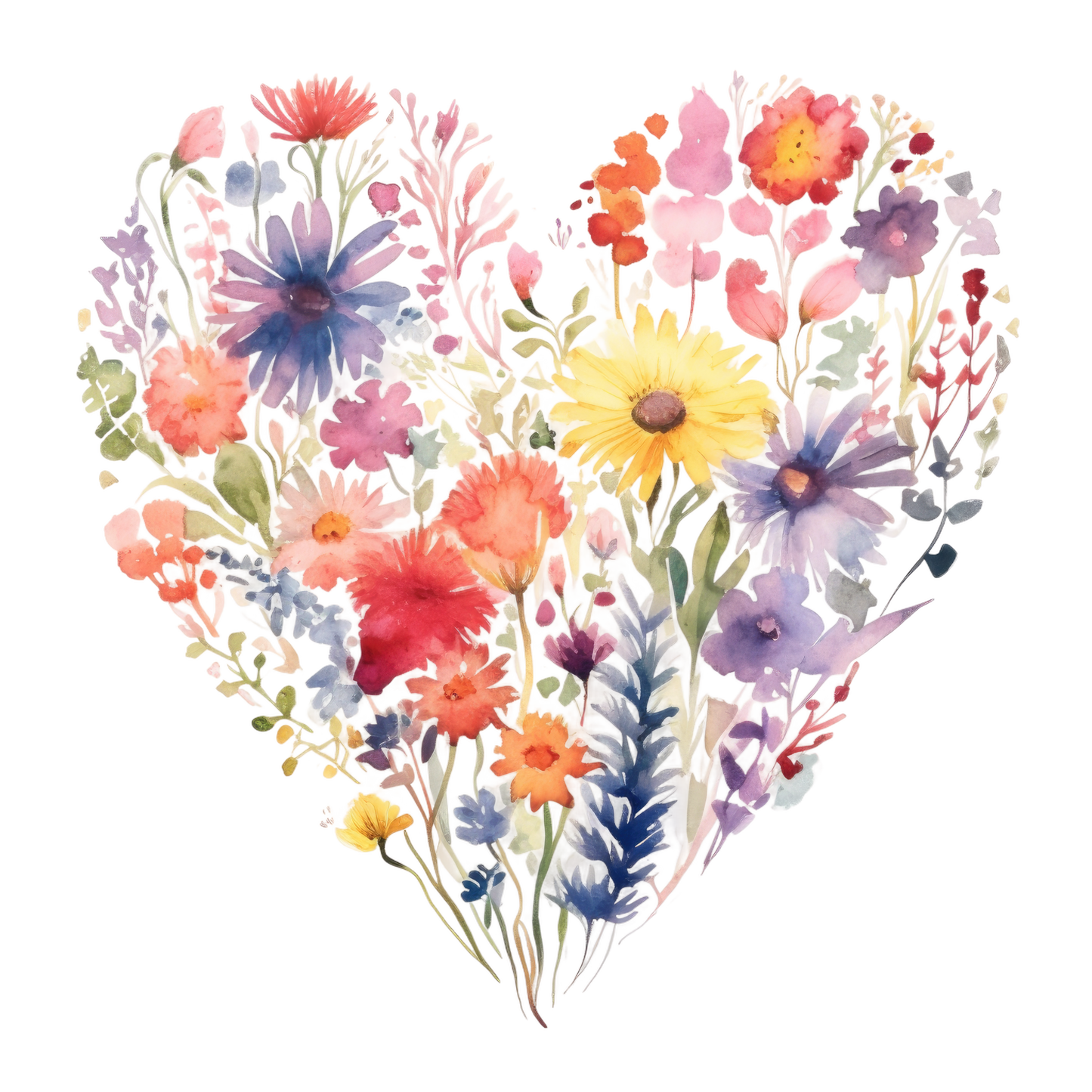 Floral hearts (9 options)