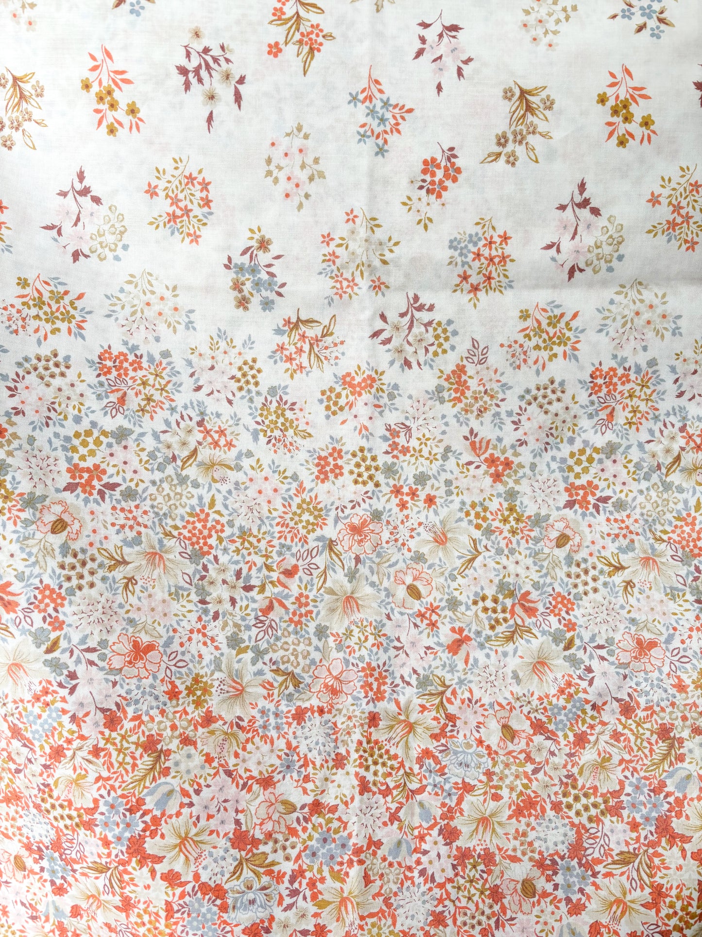Peach ditsy border (up to 5-6 years only, No jumpsuits)