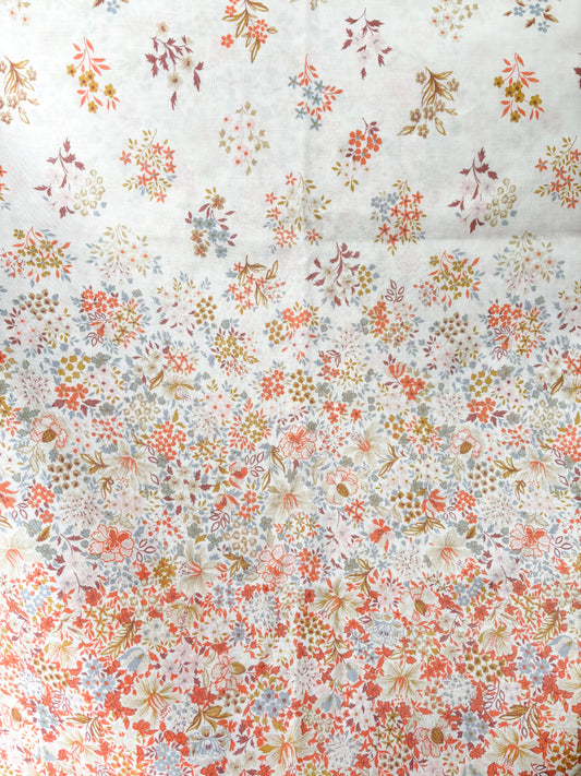 Peach ditsy border (up to 5-6 years only, No jumpsuits)