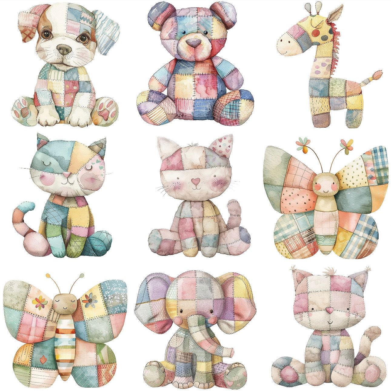 Patchwork animals (9 options)