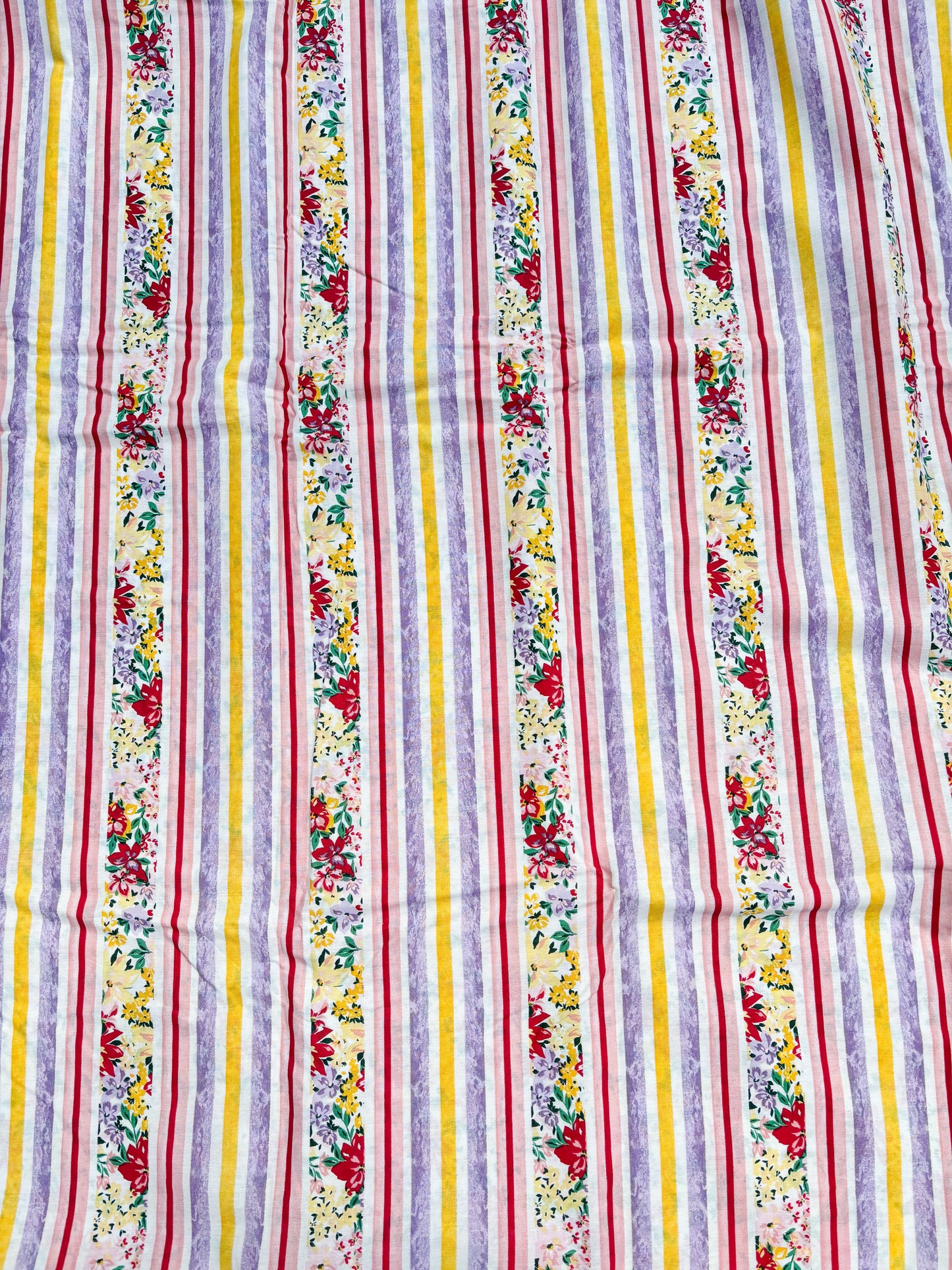 Colourful floral stripe