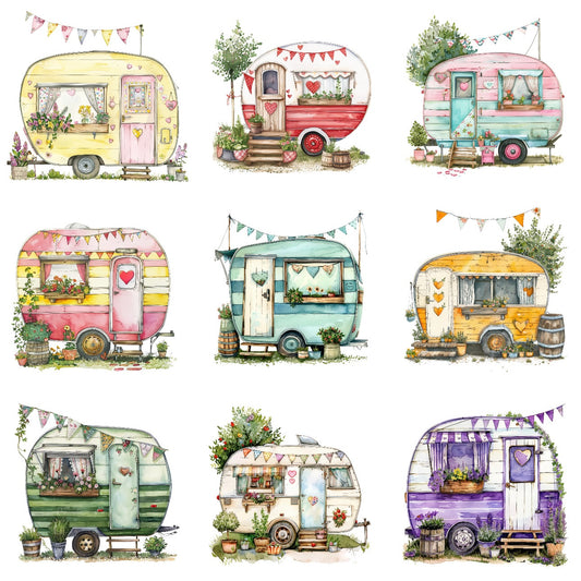 Pastel Camper Vans (9 options)