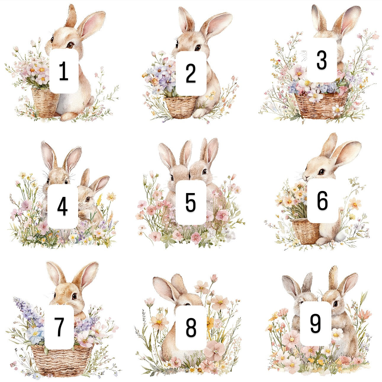 Easter bunnies (9 options)