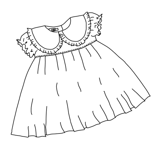 Oversized collar school dress