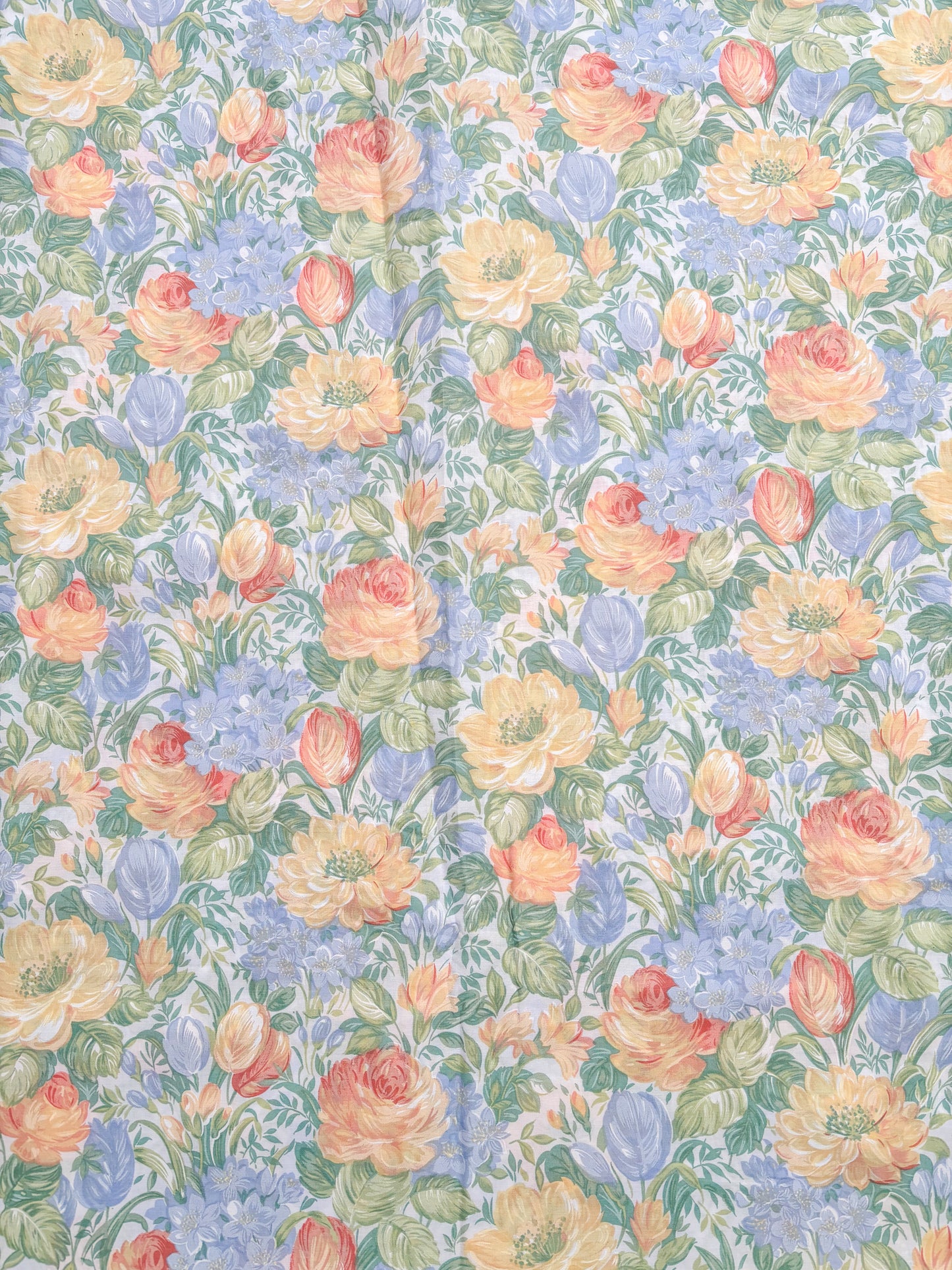 Blue and peach floral (UP TO 3-4 YEARS ONLY)