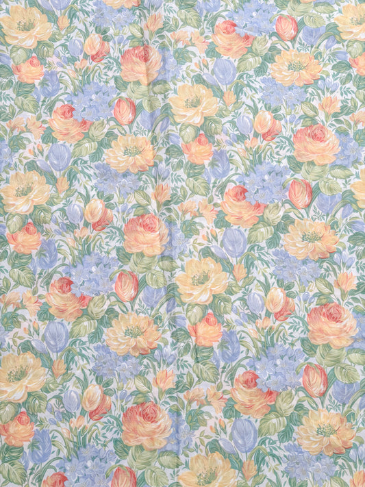 Blue and peach floral (UP TO 3-4 YEARS ONLY)