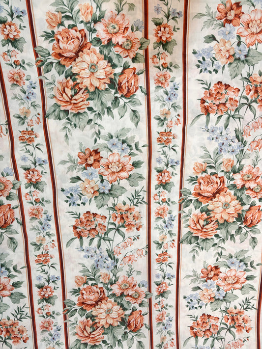 Peach stripe floral