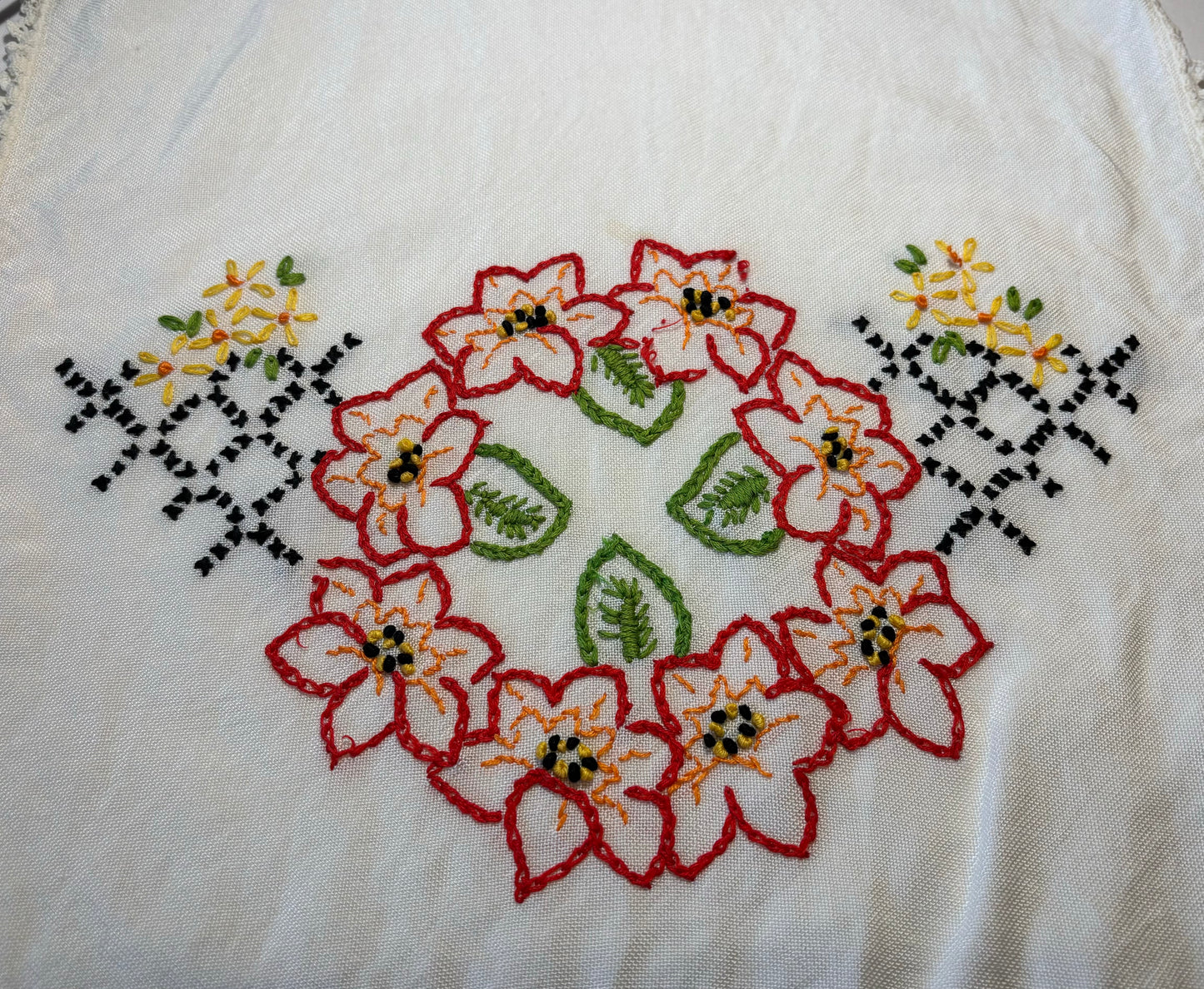 Vintage embroidery add-on